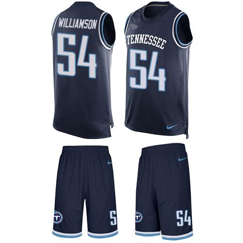 Nike Titans #54 Avery Williamson Navy Blue Alternate Men's Stitched NFL Limited Tank Top Suit Jersey Nike Titans #54 Avery Williamson Navy Blue Alternate Men's Stitched NFL Limited Tank Top Suit Jersey