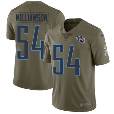 Nike Titans #54 Avery Williamson Olive Youth Stitched NFL Limited 2017 Salute to Service Jersey