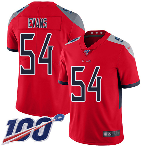 Nike Titans #54 Rashaan Evans Red Men's Stitched Football Limited Inverted Legend 100th Season Jersey Nike Titans #54 Rashaan Evans Red Men's Stitched Football Limited Inverted Legend 100th Season Jersey
