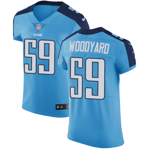 Nike Titans #59 Wesley Woodyard Light Blue Team Color Men's Stitched NFL Vapor Untouchable Elite Jersey Nike Titans #59 Wesley Woodyard Light Blue Team Color Men's Stitched NFL Vapor Untouchable Elite Jersey