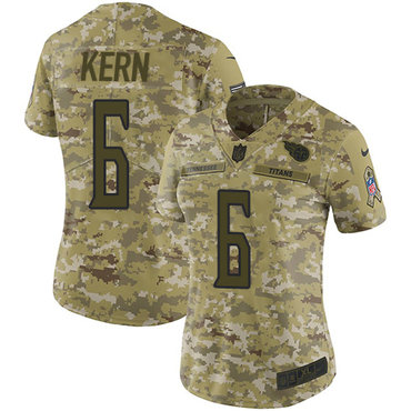 Nike Titans #6 Brett Kern Camo Women's Stitched NFL Limited 2018 Salute to Service Jersey Nike Titans #6 Brett Kern Camo Women's Stitched NFL Limited 2018 Salute to Service Jersey