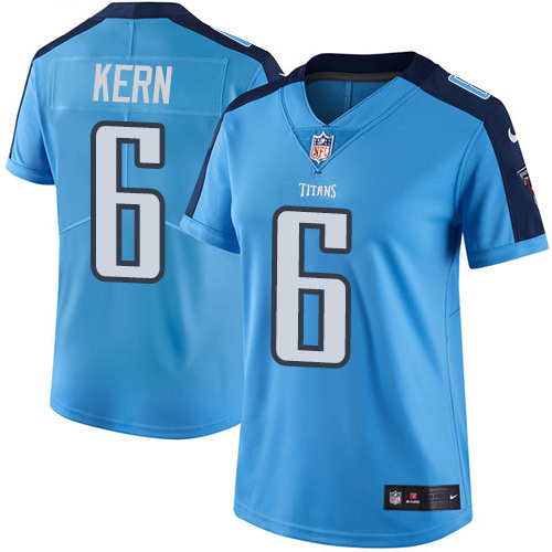 Nike Titans #6 Brett Kern Light Blue Team Color Women's Stitched NFL Vapor Untouchable Limited Jersey