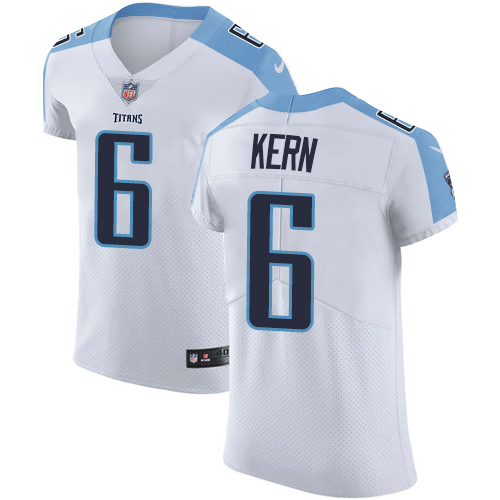 Nike Titans #6 Brett Kern White Men's Stitched NFL Vapor Untouchable Elite Jersey