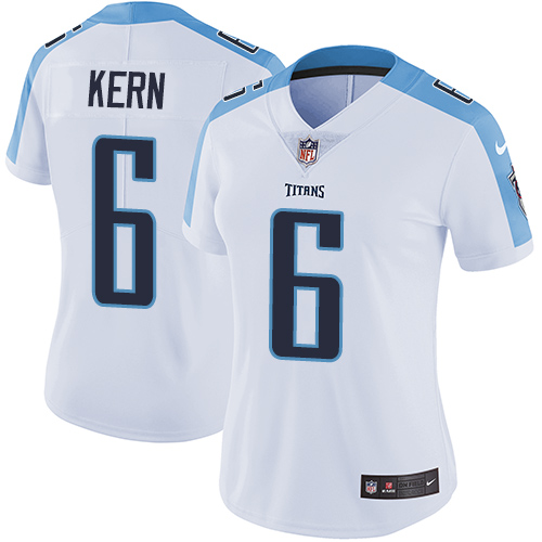 Nike Titans #6 Brett Kern White Women's Stitched NFL Vapor Untouchable Limited Jersey