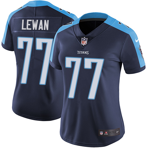 Nike Titans #77 Taylor Lewan Navy Blue Alternate Women's Stitched NFL Vapor Untouchable Limited Jersey
