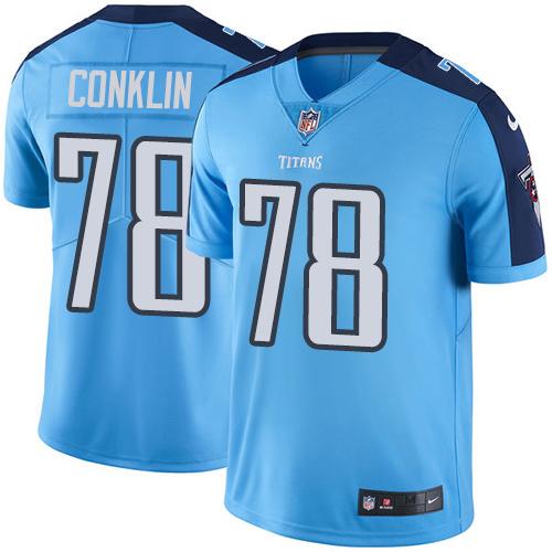 Nike Titans #78 Jack Conklin Light Blue Men's Stitched NFL Limited Rush Jersey Nike Titans #78 Jack Conklin Light Blue Men's Stitched NFL Limited Rush Jersey