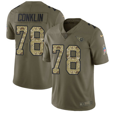 Nike Titans #78 Jack Conklin Olive Camo Men's Stitched NFL Limited 2017 Salute To Service Jersey Nike Titans #78 Jack Conklin Olive Camo Men's Stitched NFL Limited 2017 Salute To Service Jersey