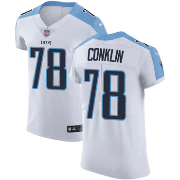 Nike Titans #78 Jack Conklin White Men's Stitched NFL Vapor Untouchable Elite Jersey Nike Titans #78 Jack Conklin White Men's Stitched NFL Vapor Untouchable Elite Jersey