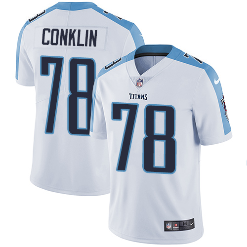 Nike Titans #78 Jack Conklin White Youth Stitched NFL Vapor Untouchable Limited Jersey