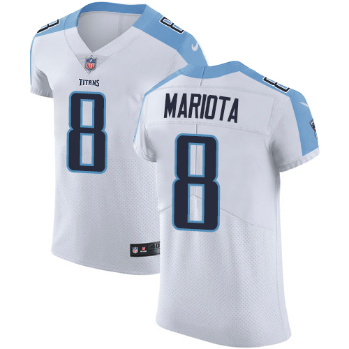 Nike Titans #8 Marcus Mariota White Men's Stitched NFL Vapor Untouchable Elite Jersey Nike Titans #8 Marcus Mariota White Men's Stitched NFL Vapor Untouchable Elite Jersey