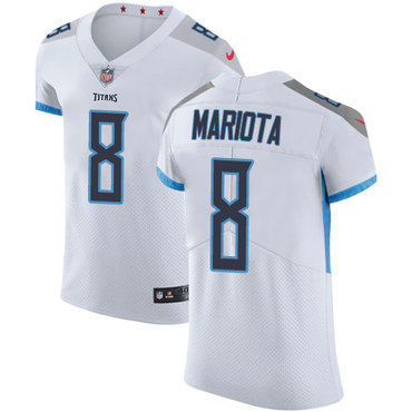 Nike Titans #8 Marcus Mariota White Men's Stitched NFL Vapor Untouchable Elite Jersey Nike Titans #8 Marcus Mariota White Men's Stitched NFL Vapor Untouchable Elite Jersey