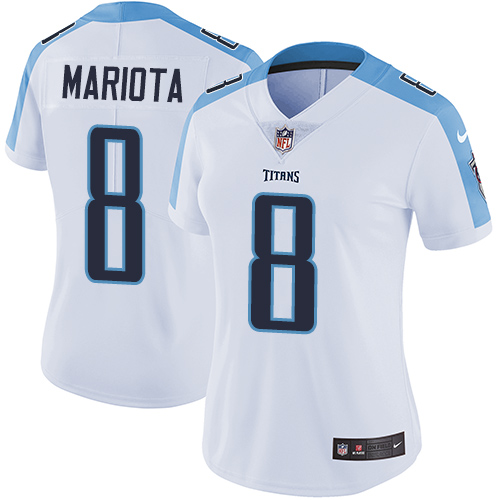 Nike Titans #8 Marcus Mariota White Women's Stitched NFL Vapor Untouchable Limited Jersey