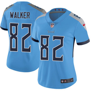 Nike Titans #82 Delanie Walker Light Blue Team Color Women's Stitched NFL Vapor Untouchable Limited Jersey Nike Titans #82 Delanie Walker Light Blue Team Color Women's Stitched NFL Vapor Untouchable Limited Jersey