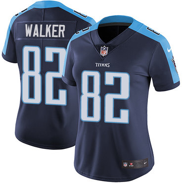 Nike Titans #82 Delanie Walker Navy Blue Alternate Women's Stitched NFL Vapor Untouchable Limited Jersey
