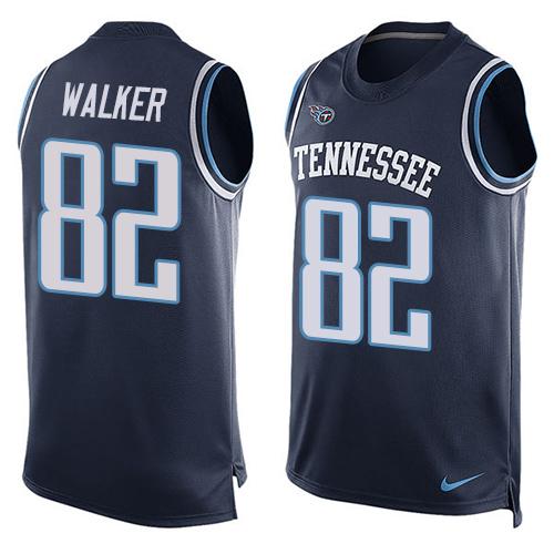 Nike Titans #82 Delanie Walker Navy Blue Team Color Men's Stitched NFL Limited Tank Top Jersey Nike Titans #82 Delanie Walker Navy Blue Team Color Men's Stitched NFL Limited Tank Top Jersey
