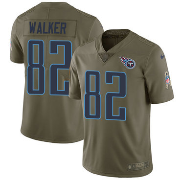Nike Titans #82 Delanie Walker Olive Men's Stitched NFL Limited 2017 Salute to Service Jersey Nike Titans #82 Delanie Walker Olive Men's Stitched NFL Limited 2017 Salute to Service Jersey