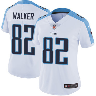 Nike Titans #82 Delanie Walker White Women's Stitched NFL Vapor Untouchable Limited Jersey