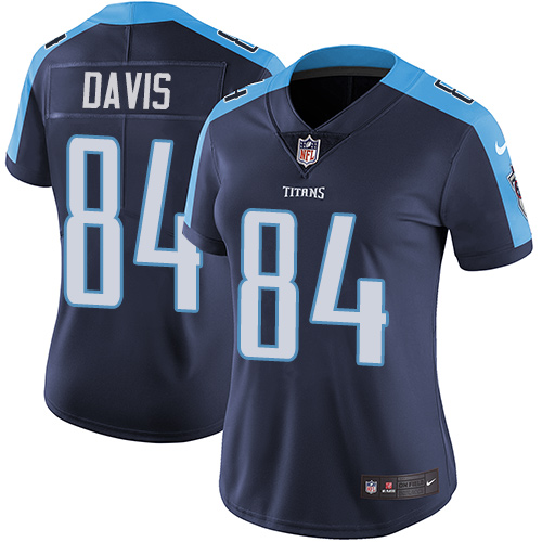 Nike Titans #84 Corey Davis Navy Blue Alternate Women's Stitched NFL Vapor Untouchable Limited Jersey