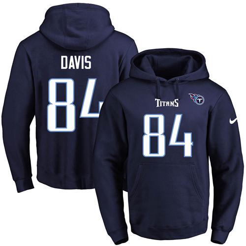 Nike Titans #84 Corey Davis Navy Blue Name & Number Pullover NFL Hoodie Nike Titans #84 Corey Davis Navy Blue Name & Number Pullover NFL Hoodie