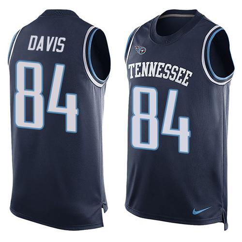 Nike Titans #84 Corey Davis Navy Blue Team Color Men's Stitched NFL Limited Tank Top Jersey Nike Titans #84 Corey Davis Navy Blue Team Color Men's Stitched NFL Limited Tank Top Jersey