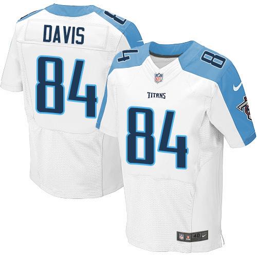 Nike Titans #84 Corey Davis White Men's Stitched NFL Elite Jersey