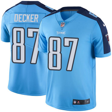 Nike Titans #87 Eric Decker Light Blue Men's Stitched NFL Limited Rush Jersey Nike Titans #87 Eric Decker Light Blue Men's Stitched NFL Limited Rush Jersey