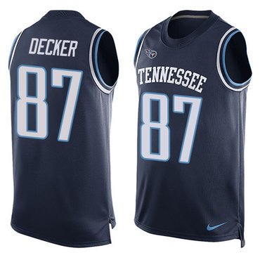 Nike Titans #87 Eric Decker Navy Blue Alternate Men's Stitched NFL Limited Tank Top Jersey Nike Titans #87 Eric Decker Navy Blue Alternate Men's Stitched NFL Limited Tank Top Jersey