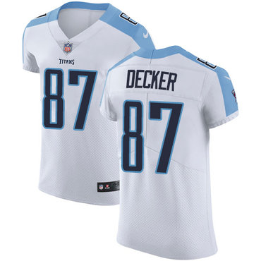 Nike Titans #87 Eric Decker White Men's Stitched NFL Vapor Untouchable Elite Jersey Nike Titans #87 Eric Decker White Men's Stitched NFL Vapor Untouchable Elite Jersey