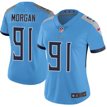 Nike Titans #91 Derrick Morgan Light Blue Team Color Women's Stitched NFL Vapor Untouchable Limited Jersey Nike Titans #91 Derrick Morgan Light Blue Team Color Women's Stitched NFL Vapor Untouchable Limited Jersey