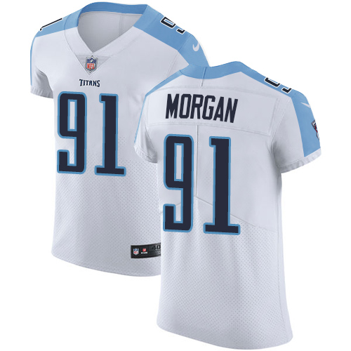 Nike Titans #91 Derrick Morgan White Men's Stitched NFL Vapor Untouchable Elite Jersey Nike Titans #91 Derrick Morgan White Men's Stitched NFL Vapor Untouchable Elite Jersey