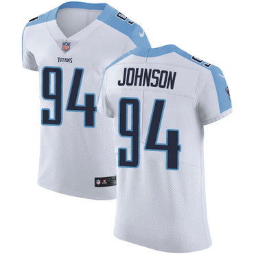 Nike Titans #94 Austin Johnson White Men's Stitched NFL Vapor Untouchable Elite Jersey Nike Titans #94 Austin Johnson White Men's Stitched NFL Vapor Untouchable Elite Jersey