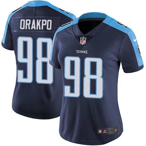 Nike Titans #98 Brian Orakpo Navy Blue Alternate Women's Stitched NFL Vapor Untouchable Limited Jersey