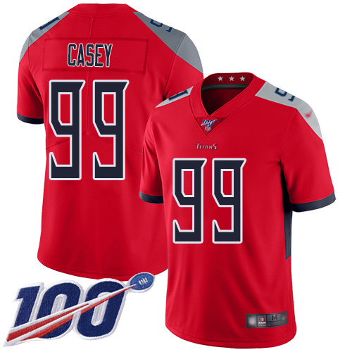 Nike Titans #99 Jurrell Casey Red Men's Stitched Football Limited Inverted Legend 100th Season Jersey Nike Titans #99 Jurrell Casey Red Men's Stitched Football Limited Inverted Legend 100th Season Jersey