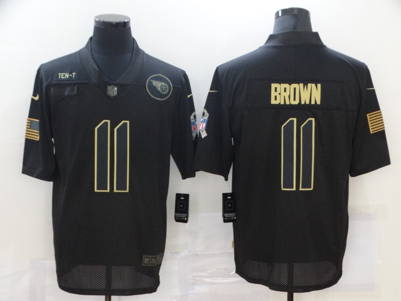 Nike Titans 11 A.J. Brown Black 2020 Salute To Service Limited Jersey Nike Titans 11 A.J. Brown Black 2020 Salute To Service Limited Jersey