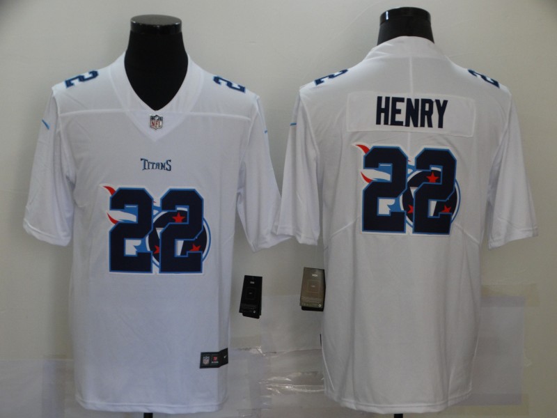 Nike Titans 22 Derrick Henry White Shadow Logo Limited Jersey Nike Titans 22 Derrick Henry White Shadow Logo Limited Jersey
