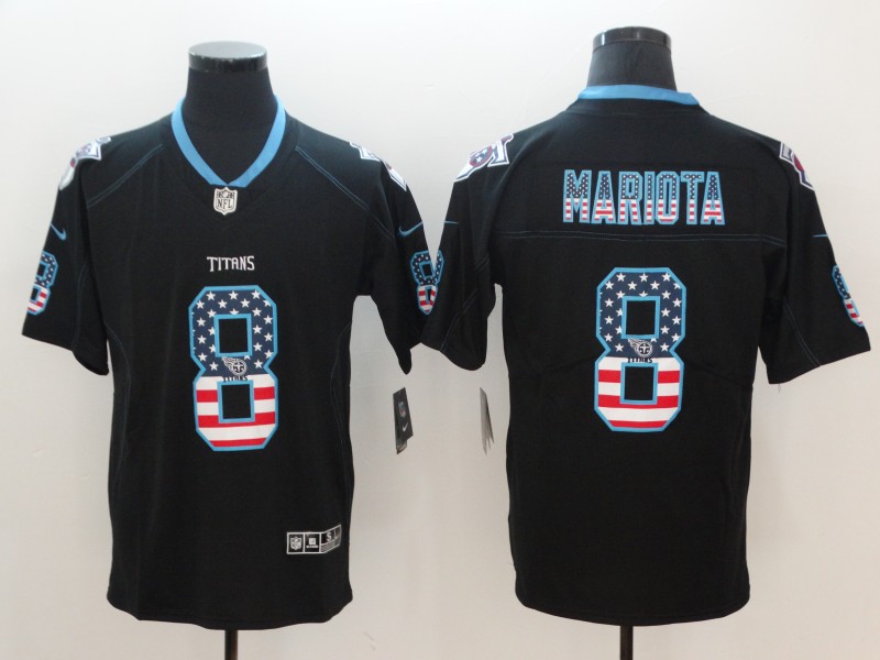 Nike Titans 8 Marcus Mariota Black USA Flag Fashion Color Rush Limited Jersey Nike Titans 8 Marcus Mariota Black USA Flag Fashion Color Rush Limited Jersey