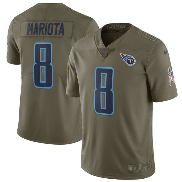 Nike Titans 8 Marcus Mariota Olive Salute To Service Limited Jersey Nike Titans 8 Marcus Mariota Olive Salute To Service Limited Jersey