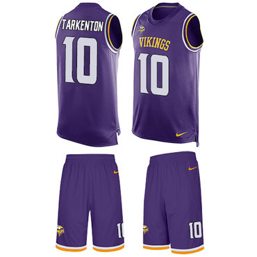 Nike Vikings #10 Fran Tarkenton Purple Team Color Men's Stitched NFL Limited Tank Top Suit Jersey Nike Vikings #10 Fran Tarkenton Purple Team Color Men's Stitched NFL Limited Tank Top Suit Jersey