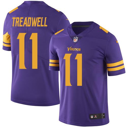 Nike Vikings #11 Laquon Treadwell Purple Men's Stitched NFL Limited Rush Jersey Nike Vikings #11 Laquon Treadwell Purple Men's Stitched NFL Limited Rush Jersey