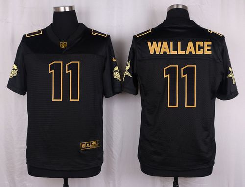 Nike Vikings #11 Mike Wallace Black Men's Stitched NFL Elite Pro Line Gold Collection Jersey Nike Vikings #11 Mike Wallace Black Men's Stitched NFL Elite Pro Line Gold Collection Jersey