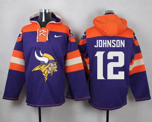 Nike Vikings #12 Charles Johnson Purple Player Pullover NFL Hoodie Nike Vikings #12 Charles Johnson Purple Player Pullover NFL Hoodie