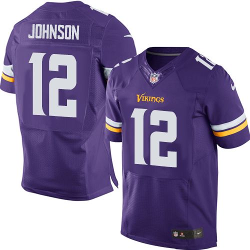 Nike Vikings #12 Charles Johnson Purple Team Color Men's Stitched NFL Elite Jersey Nike Vikings #12 Charles Johnson Purple Team Color Men's Stitched NFL Elite Jersey