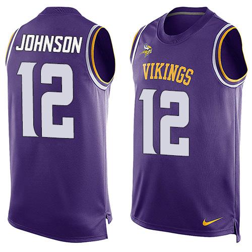 Nike Vikings #12 Charles Johnson Purple Team Color Men's Stitched NFL Limited Tank Top Jersey Nike Vikings #12 Charles Johnson Purple Team Color Men's Stitched NFL Limited Tank Top Jersey