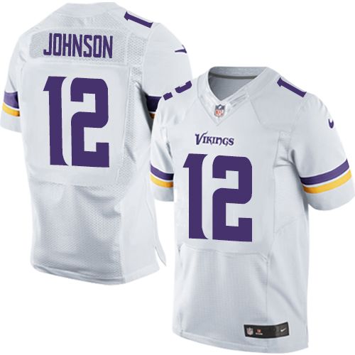 Nike Vikings #12 Charles Johnson White Men's Stitched NFL Elite Jersey Nike Vikings #12 Charles Johnson White Men's Stitched NFL Elite Jersey
