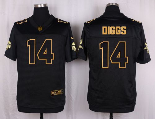 Nike Vikings #14 Stefon Diggs Black Men's Stitched NFL Elite Pro Line Gold Collection Jersey Nike Vikings #14 Stefon Diggs Black Men's Stitched NFL Elite Pro Line Gold Collection Jersey