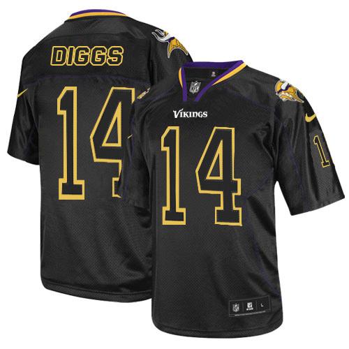Nike Vikings #14 Stefon Diggs Lights Out Black Men's Stitched NFL Elite Jersey Nike Vikings #14 Stefon Diggs Lights Out Black Men's Stitched NFL Elite Jersey
