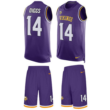 Nike Vikings #14 Stefon Diggs Purple Team Color Men's Stitched NFL Limited Tank Top Suit Jersey Nike Vikings #14 Stefon Diggs Purple Team Color Men's Stitched NFL Limited Tank Top Suit Jersey