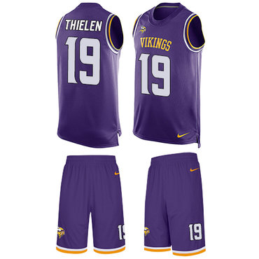 Nike Vikings #19 Adam Thielen Purple Team Color Men's Stitched NFL Limited Tank Top Suit Jersey Nike Vikings #19 Adam Thielen Purple Team Color Men's Stitched NFL Limited Tank Top Suit Jersey