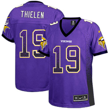 Nike Vikings #19 Adam Thielen Purple Team Color Women's Stitched NFL Elite Drift Fashion Jersey Nike Vikings #19 Adam Thielen Purple Team Color Women's Stitched NFL Elite Drift Fashion Jersey