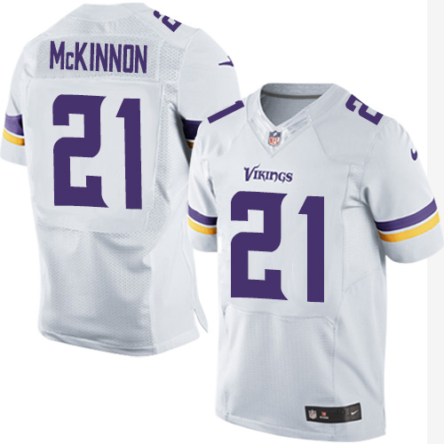Nike Vikings #21 Jerick McKinnon White Men's Stitched NFL Elite Jersey Nike Vikings #21 Jerick McKinnon White Men's Stitched NFL Elite Jersey